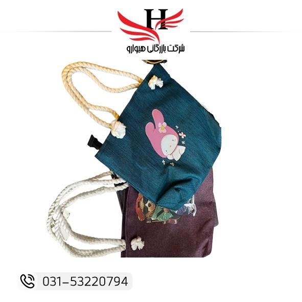 ساک دستی دسته طنابی مدل 004 مناسب خرید روزمره، فروش عمده و بسته بندی